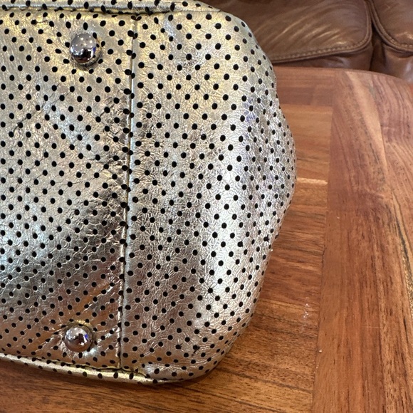 *SOLD* Chanel Gold Drilled Perforated Leather Large Accordion Flap Bag - Picture 15 of 16